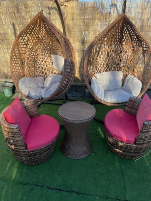 £200 • Buy 2 Egg Chair Cushion Seat Swing Hanging Chair Seat Pad Indoor Outdoor Patio