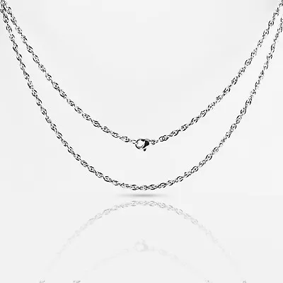 Stainless Steel Rope Chain Trendy Durable Premium Quality Men's Women's Necklace • $6.95