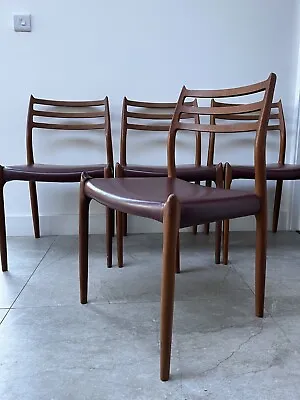 4 NIELS MOLLER MODEL 78 TEAK CHAIRS  - Danish Retro Kitchen Dining 8 Available • £1999