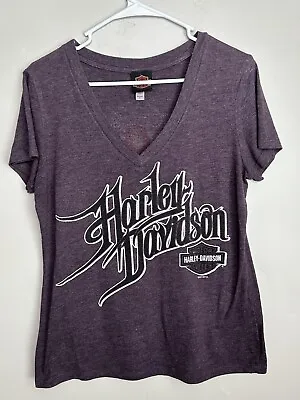 Harley Davidson Motorcycle V Neck New Orleans Shop Shirt- Women’s Large • $14.99