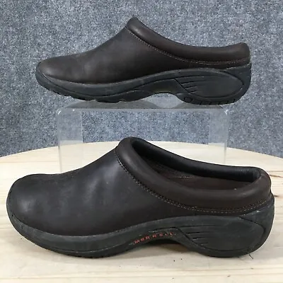 Merrell Shoes Womens 6.5 Encore Nova Smooth Clog Brown Leather Slip On Casual • $22.09