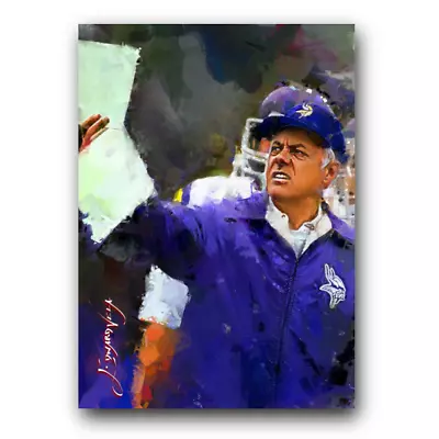 Bud Grant #4 Art Card Limited 9/50 Edward Vela Signed (Minnesota Vikings) • $2.99