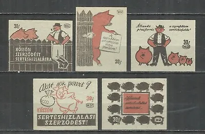 Hungary Old  Matchbox Labels 5v • $1.70