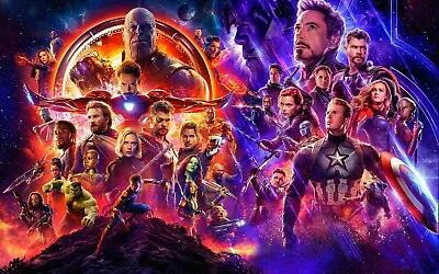 Marvel Avengers Endgame - Poster (A0-A4) Film Movie Picture Wall Decor Actor • £13