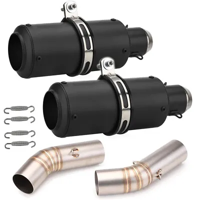 Slip On Motorcycle Exhaust Mid Tube Mid Pipe System Set For Ducati 848 1098 1198 • $109