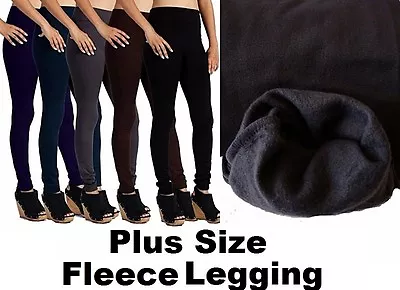 Womens Warm Fleece Lined Thick Fur Winter PLUS SIZE Legging TX300X Fits 1X 2X 3X • $17.90