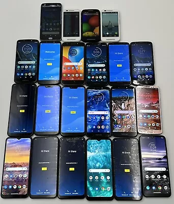 Lot Of 22 Mixed Motorola Moto Smartphones - For Parts Only - Mixed GB - Read! • $295