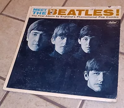 The Beatles~Meet The Beatles Album Capitol Records Mono T-2047 Fair Condition Lp • $10.99