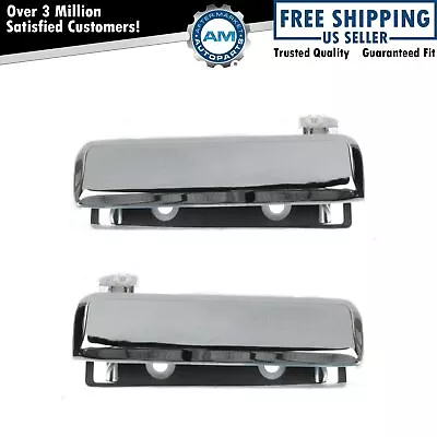 Chrome Exterior Outside Door Handle Pair Set For 79-91 Ford Mustang • $19.02