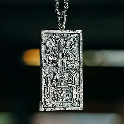 Mayan Rocket Pendant. 925 Silver Necklace. Handmade Necklace Gifts For Him. • $170.40