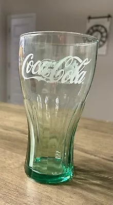 Vintage Coca Cola Logo Cracker Barrel Old Country Store 7  Glass 20oz Green • $6.99