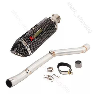 For Suzuki DRZ400SM DRZ400E DRZ400S 2000-2023 Mid Exhaust Pipe 51mm Muffler Tips • $107.99