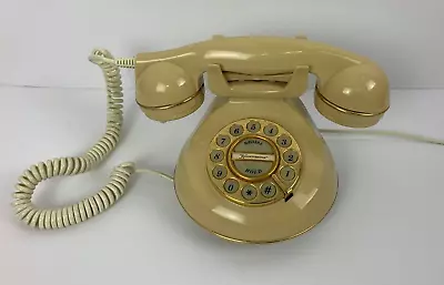 Vintage Push Button Telephone Knightsbridge Microtel Phone Model 954 Yellow Gold • $19.96