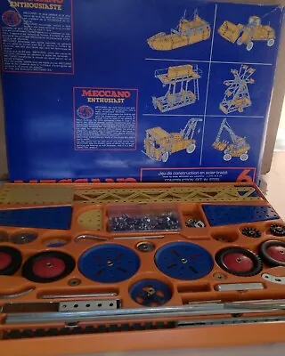 Meccano Enthusiast French Blue Box No 6 1960s Construction Vintage Toy • £59.57