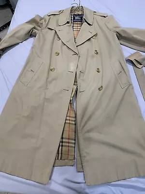 Vintage Burberry Trench Coat 42 Regular IML Beige See Photos • $109