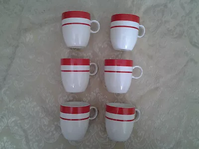 Retro Red Stripe Mug Set • £0.99