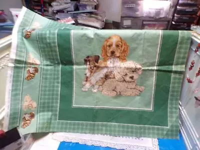 Fabric-cotton-vintage Cranston DOG PANEL - #2754 • $2.24