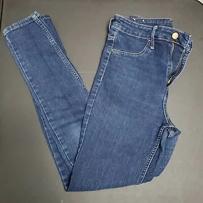 H&M Women Blue Skinny High Waist Jeans Sz 27x38 • $5
