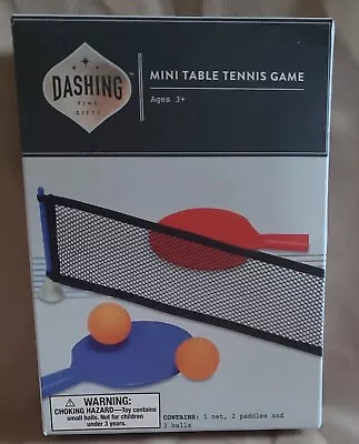 Mini Table Tennis Game Set Dashing Fine Gifts 1 Net 2 Paddles And Balls New • $7.50