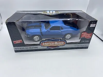 New Ertl American Muscle 1970 Ford Boss 302 Mustang - Grabber Blue • $49.99