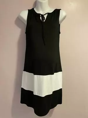 Maternal America Color Blocked Maternity Black & White Dress - MEDIUM  (4-6) NWT • $59.99