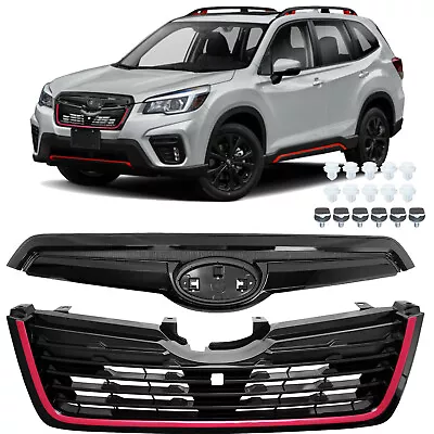 For 2019 2020 2021 Subaru Forester Sport Front Bumper Upper Grille W/Red Trim • $60.59