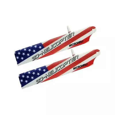 NEW Microheli Bullet Plastic USA Flag Main Blade 1/10mm BLADE MCPX FREE US SHIP • $9.88