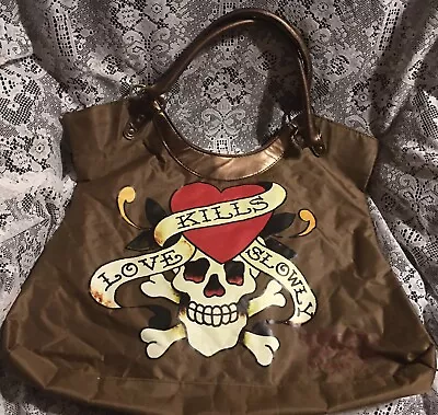 Woman's Don-ed Hardy Love Kills Slowly Large Tote Bag • $14.99