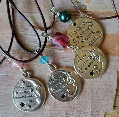 I Love You To The Moon And Back Necklace Surprise FUN Child Mom Daughter Auntie • $4.50