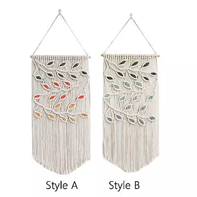 Rustic Macrame Woven Wall Hanging Tapestry Tassel Tassel Room Divider Large • $18.22