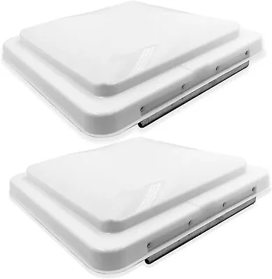 2Pcs White 14  X 14  Replacement Roof Vent Lid Cover Camper RV Trailer Ventline • $30.99