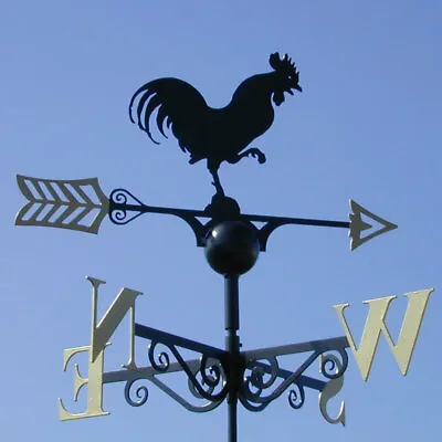 Cockerel Weathervane With Gold Detail - Cockerel Or Rooster Feature For Garden • £169.99