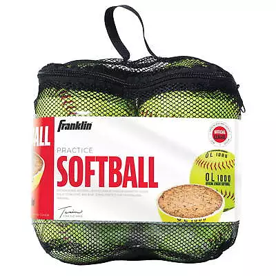 12 In. Official League Fastpitch Softballs Yellow 4 Pack • $17.62