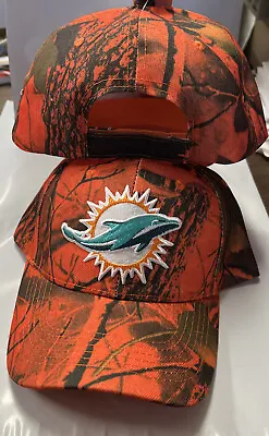 Miami Dolphins  Orange Camouflage Baseball Hat Adjustable • $14.99