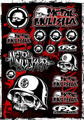 Factory Effex Sticker Kit 13 Inch X 20 Inch Metal Mulisha 1 Universal • $12.37