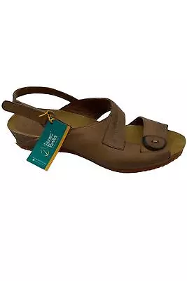 Sergio Tomani Leather Wedge Sandals - Ada • $54.99