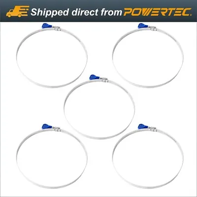 POWERTEC 6 Inch Dust Collection Adjustable Key Type Hose Clamp - 5 PK (70250) • $14.99