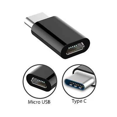 Type-C Adapter Micro USB Female To USB C Male Connector Data Sync Fast Charging • $6.24