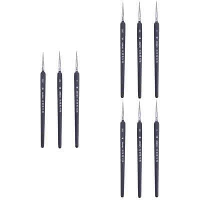 £5.46 • Buy 9 Pcs Chinese Watercolor Brushes Micro Detail Paint Brush Set Fine Detail Brush