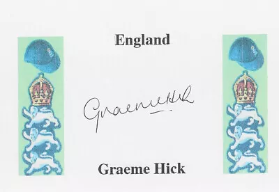 £1.99 • Buy Graeme Hick (ex-Worcestershire And England) Signed Card