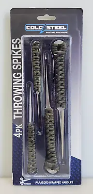 Cold Steel 4pk Throwing Spikes Paracord Wrapped Handles W Pouch CS-TH-SPK4PK New • $34.95