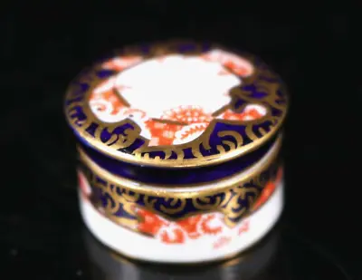 Royal Crown Derby Imari Miniature Pill Box Circa 1904 • $49.78