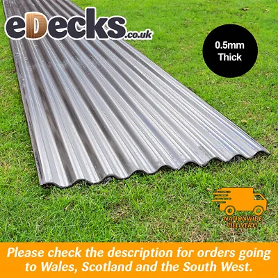 Galvanised Corrugated Roofing Sheet 0.5mm Thick 8/3 Multiple Lengths 3   • £319.99