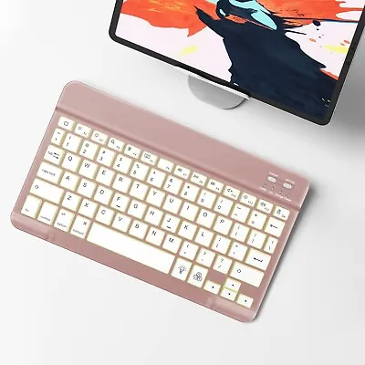 LED Rechargeable Bluetooth Keyboard For MAC IOS Android PC IPad Windows Tablet • $13.99