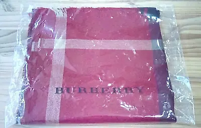 £120.95 • Buy Burberry Ladies Lightweight Wool & Cashmere Summer Scarf Parade Red 200 X 45cm