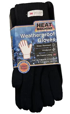 Mens Waterproof Gloves Heat Machine Winter 3M Thinsulate Thermal Warm • £7.99