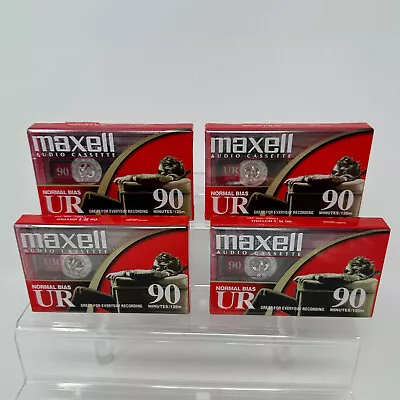 Maxwell UR 90 Cassette 90 Minutes Lot Of 4 Normal Bias Factory Sealed • $10.95