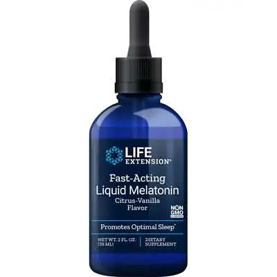 Life Extension Fast-Acting Liquid Melatonin - Citrus-Vanilla 3 Mg 2 Fl Oz Liq • $9