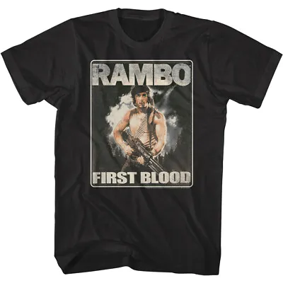 Rambo First Blood Movie Poster Mens T-Shirt Stallone Soldier • $21.99