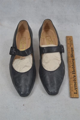 $59 • Buy Shoes Women's Buckle Size 10m Squash Heel Victorian Antique Reenactment